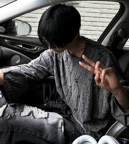 summer grunge over damage knit