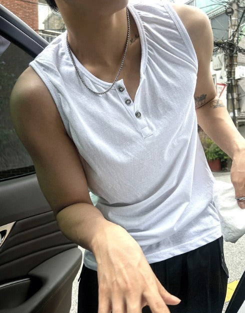 urban henly-neck sleeveless shirt