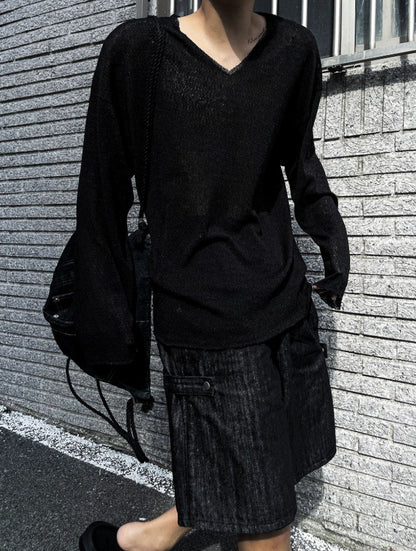 Kberin Linen V-neck knitwear