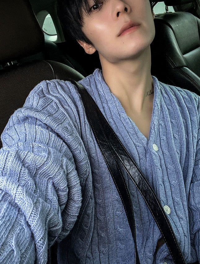 rowoon detail cavble cardigan