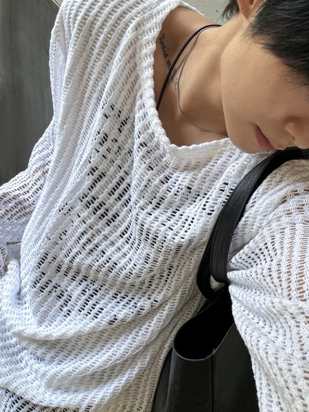 Munts Grunge Mesh Printed Knit