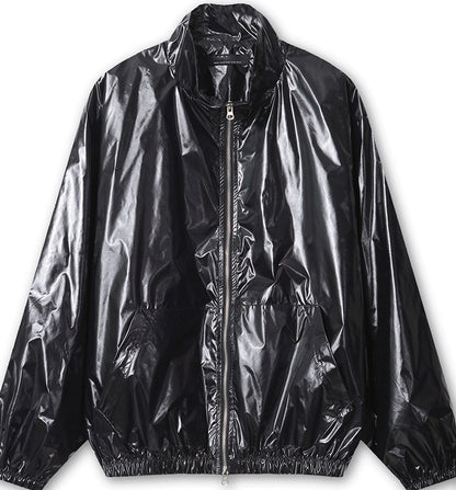 lochammu two-way glossy windbreaker jacket