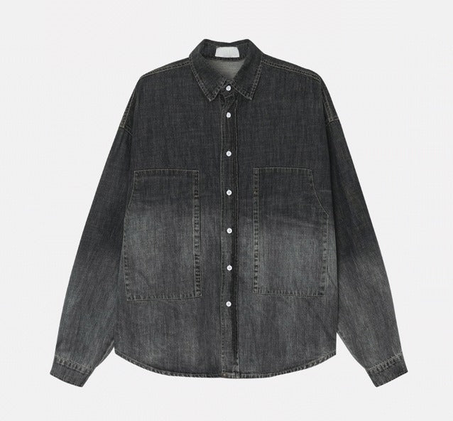 deep gradation denim shirts