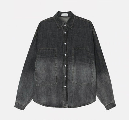 deep gradation denim shirts