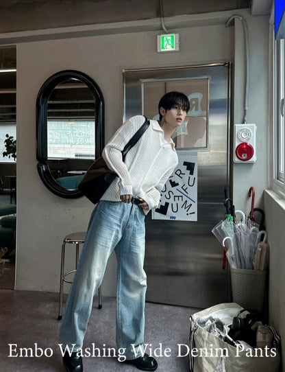 Embo Ice Washing Denim Pants