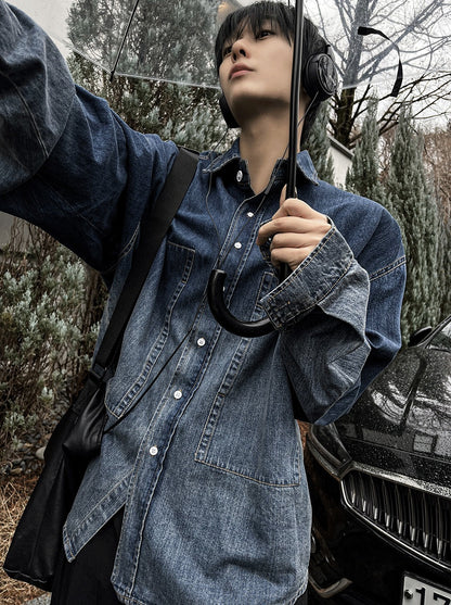 Deep Gradation Denim Shirt