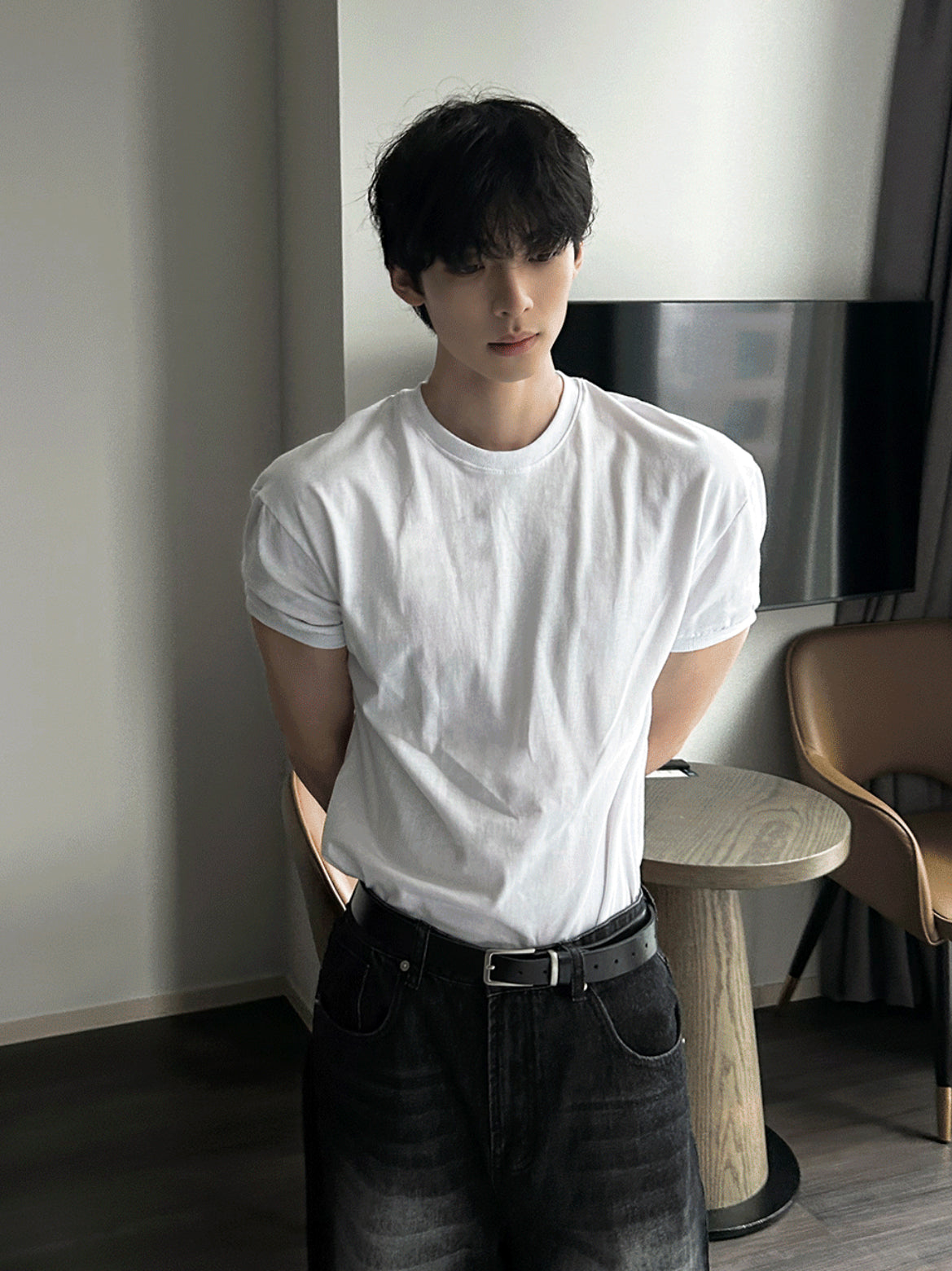Muscle Fit Ringer T-Shirt 3色
