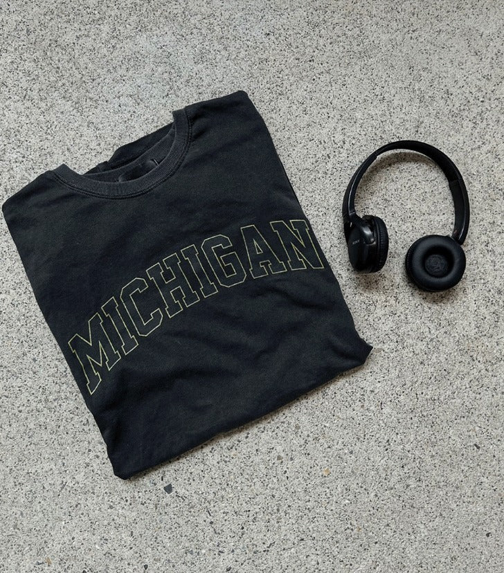 Washed Michigan Short Sleeve Tee