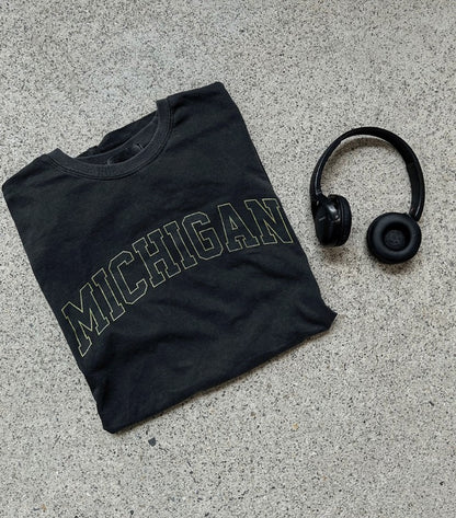 Washed Michigan Short Sleeve Tee