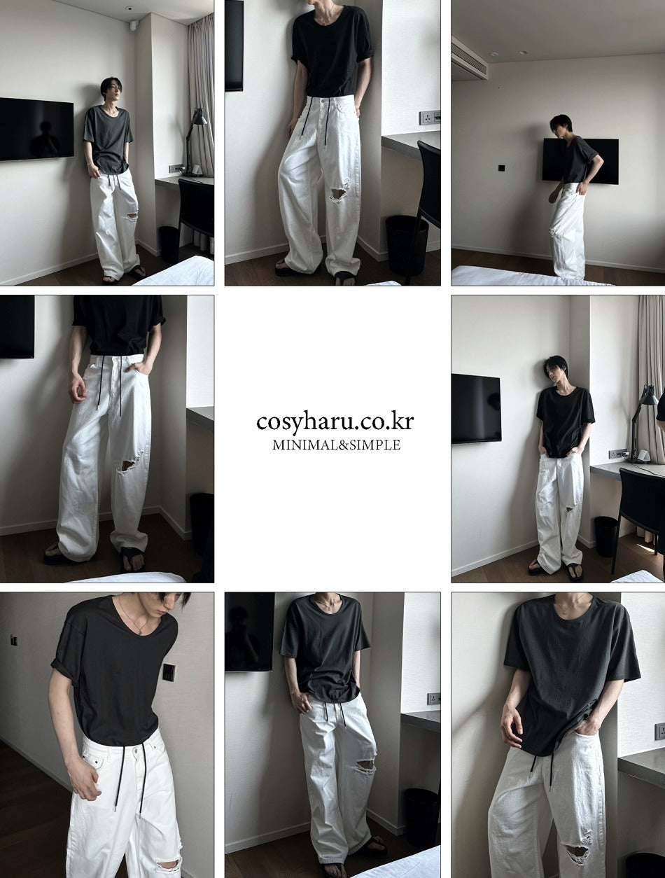 Vintage Damage White Pants