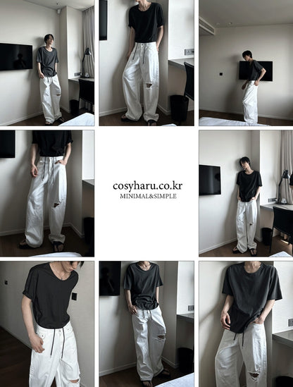Vintage Damage White Pants