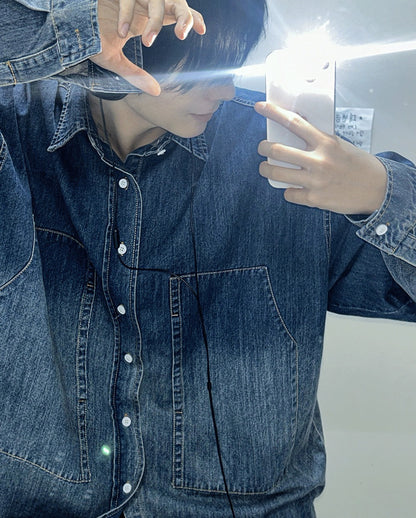 Deep Gradation Denim Shirt