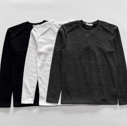 Slim Muskle Fit Knit Achromatic Raglan