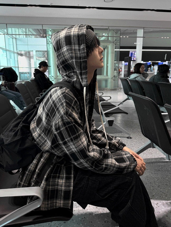 Hip Check Dark Color Hood Shirt