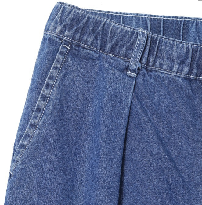 Balloon Stitch Cargo String Denim Pants
