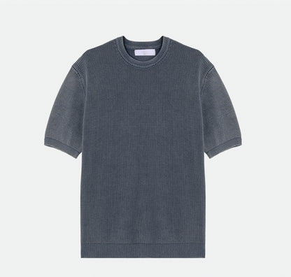 Dominic Pigment Round Neck Short Sleeve Knit