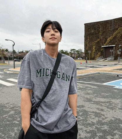 Washed Michigan Short Sleeve Tee