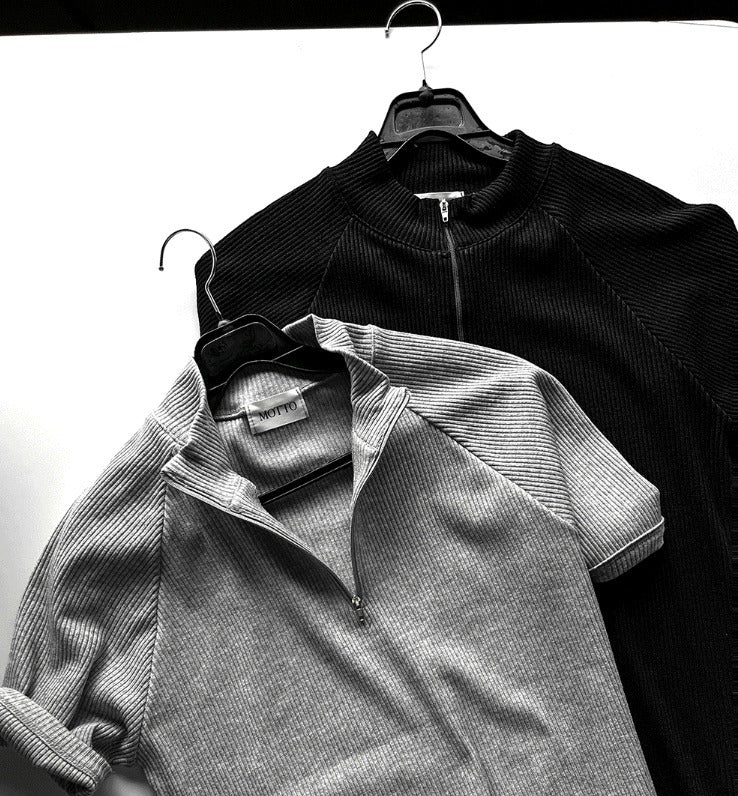 Muscle Fit Half-Zip Short Sleeve Tee