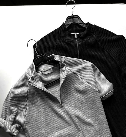 Muscle Fit Half-Zip Short Sleeve Tee