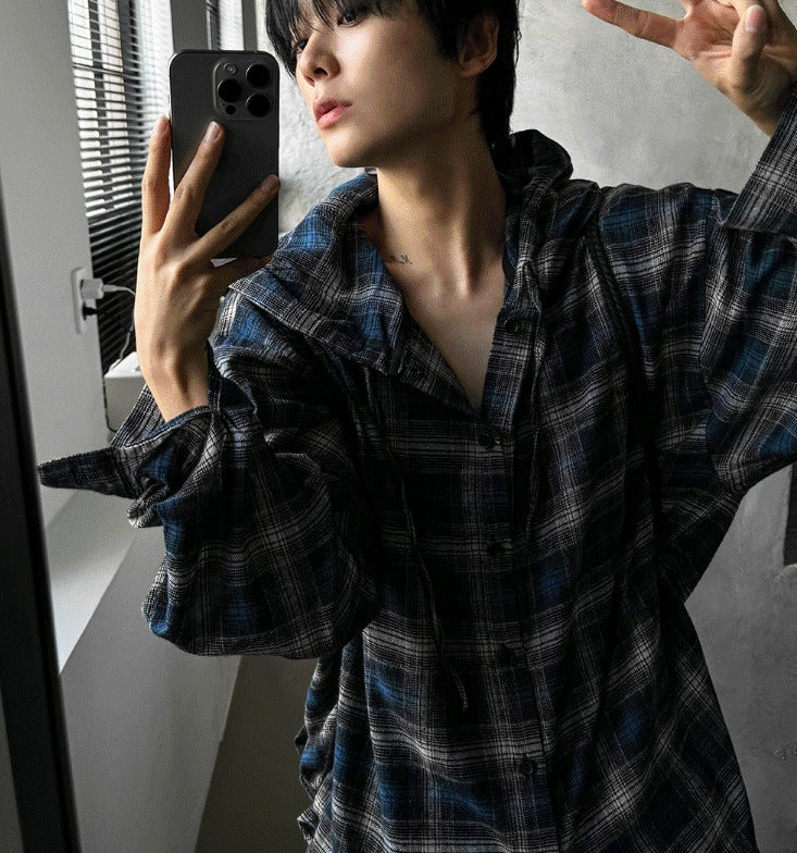 Authentic Hoodie Check Shirt (2 Colors)