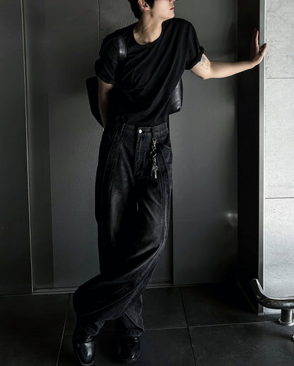 Shabey Banding Wave Washing Denim