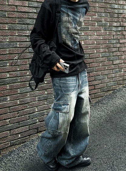 Real Washed Cargo Denim