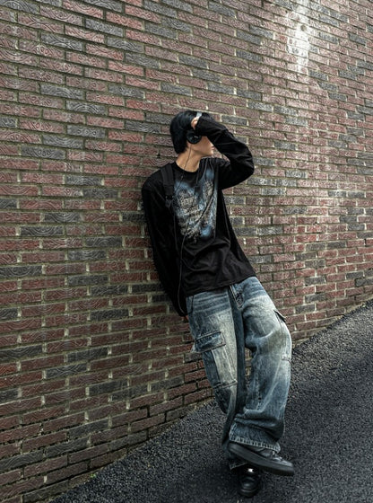 Real Washed Cargo Denim
