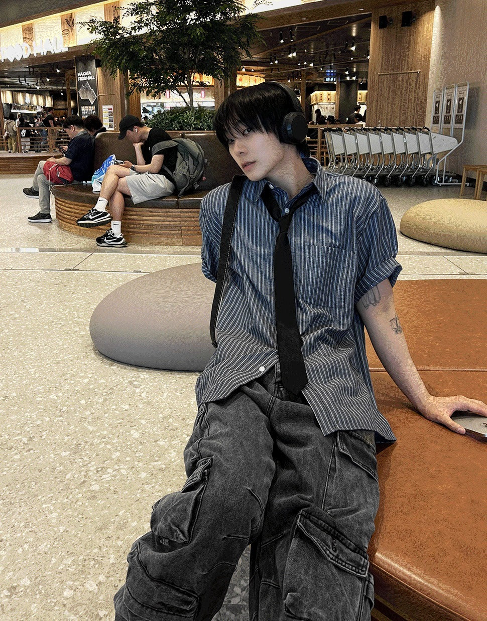 Ale Stripe Linen Short Sleeve Shirt
