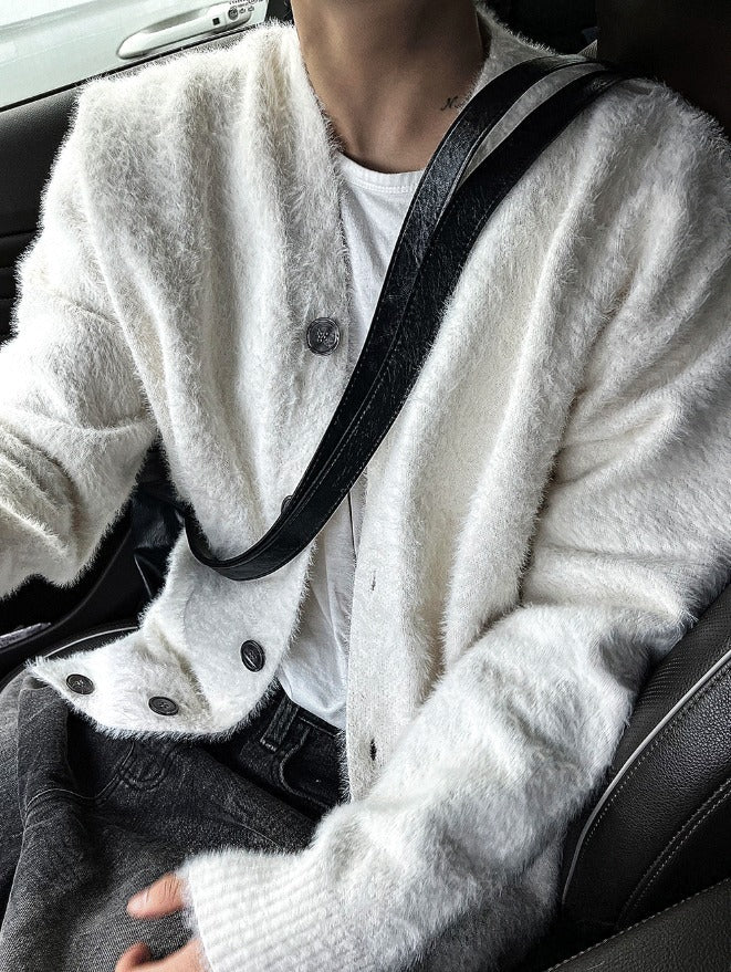 Museum Angora Semi-Over Cardigan