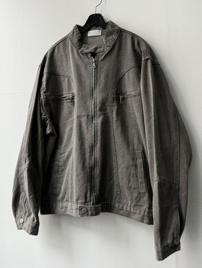 vintage curve slit denim jacket
