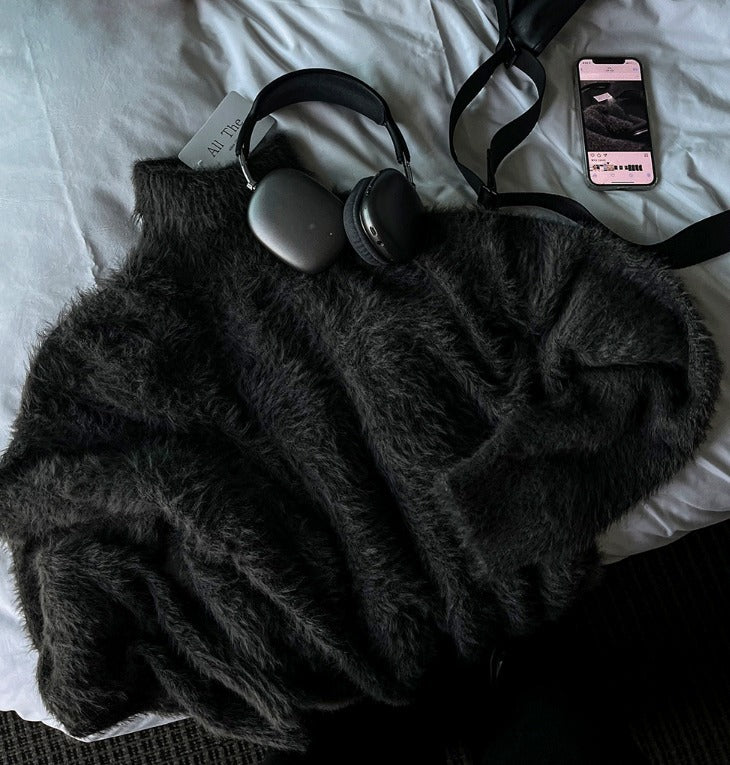 rough mohair turtleneck
