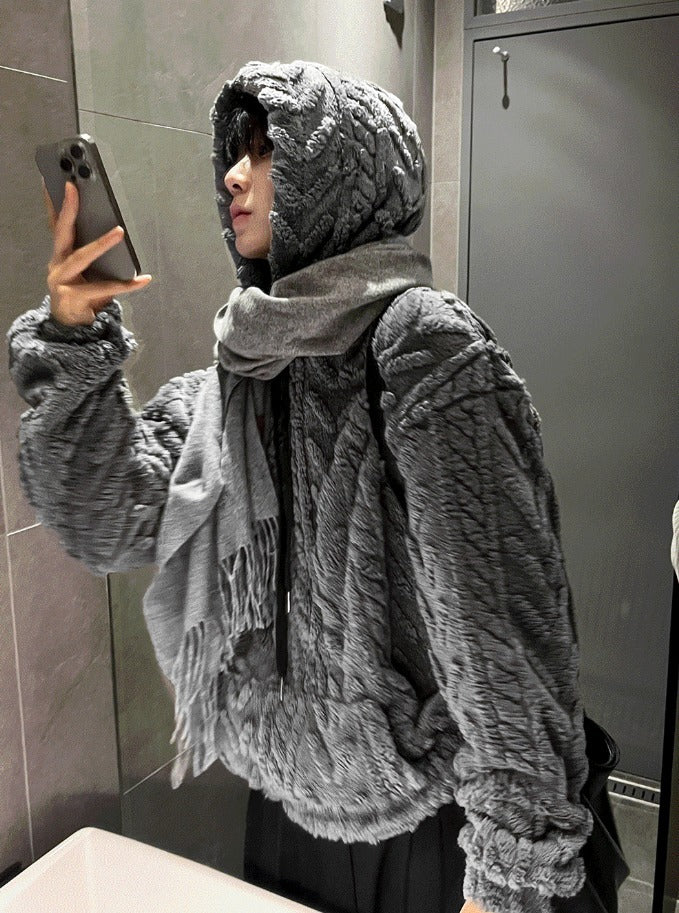 New Cable Wool Hood