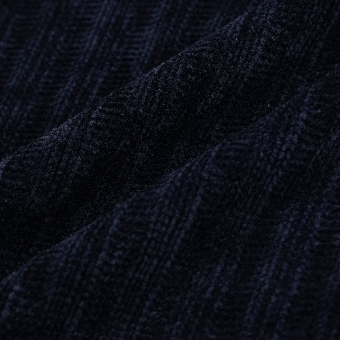 Velour Ribbed Round Neck Long Sleeve Knit Tee