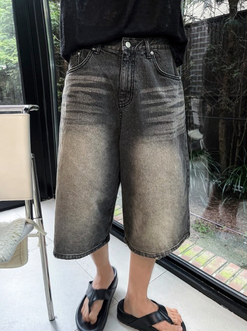 Brown Tint Bermuda Denim Shorts