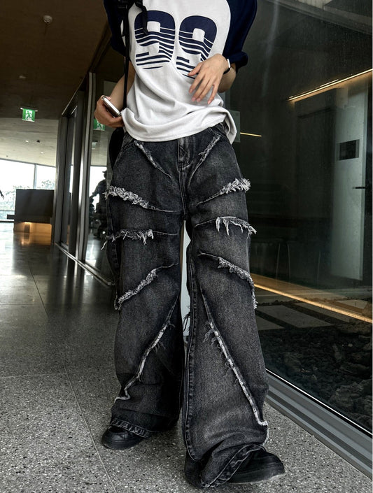 Tornado Frayed Wide Denim