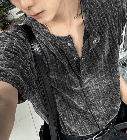 Beloa Golgi Henley Neck Short Sleeve