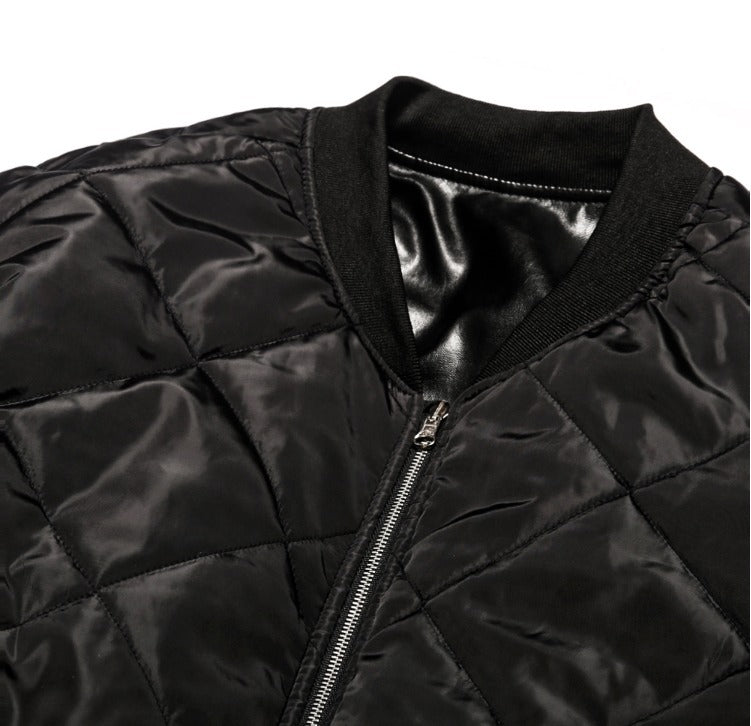 Dominic Vegan Leather Crop Aviation Jumper