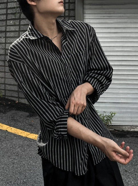 Oasis Stripe Satin Shirt