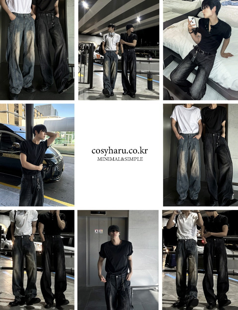 Shabey Banding Wave Washing Denim