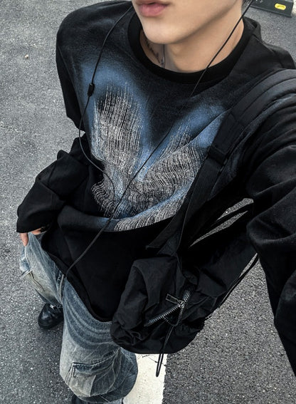 Hand Spray Brush Long Sleeve T-shirt
