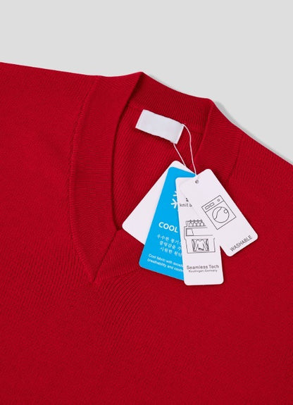 reelser overfit V-neck short sleeve knit