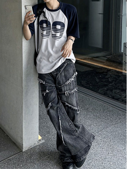 Tornado Frayed Wide Denim