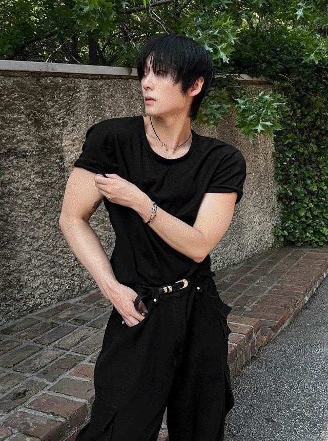 Cropped Muscle Fit T-shirt
