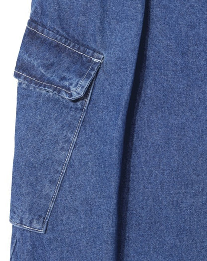 Balloon Stitch Cargo String Denim Pants