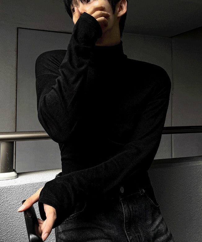 Stretch Basic Warmer Turtleneck Tee