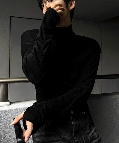 Stretch Basic Warmer Turtleneck Tee