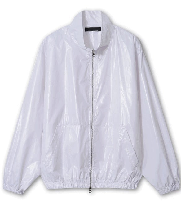 lochammu two-way glossy windbreaker jacket