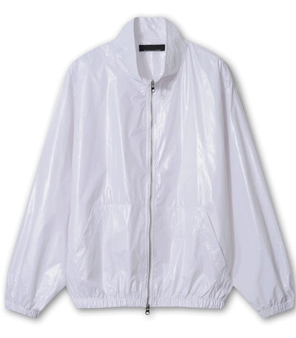 lochammu two-way glossy windbreaker jacket