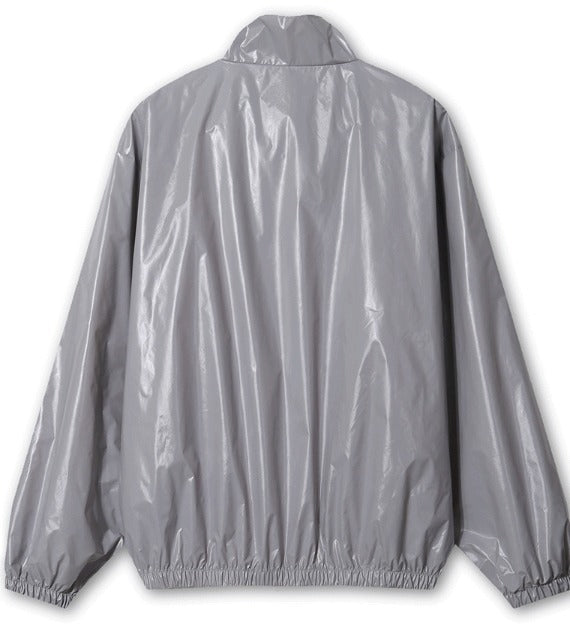 lochammu two-way glossy windbreaker jacket