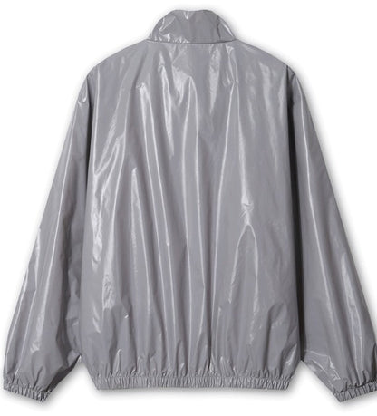lochammu two-way glossy windbreaker jacket